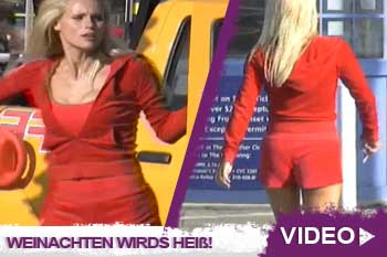 Video – Michelle Hunziker in sexy Hotpants am Film-Set