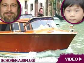 Video – Brad Pitt und Pax machen einen Männertag