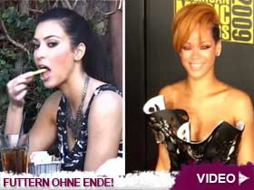 Video - Rihanna, Kim Kardashian & Co. in Schlemmerlaune